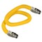 Flextron Gas Line Hose 3/8'' O.D.x18'' Len 3/8" MIP Fittings Yellow Coated Stainless Steel Flexible Connector FTGC-YC14-18G - alternate 1